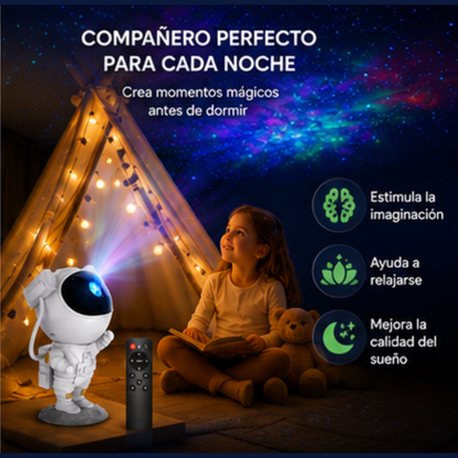 Proyector Astronauta — Luz Nocturna y Decoración Galaxia
