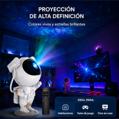 Proyector Astronauta — Luz Nocturna y Decoración Galaxia