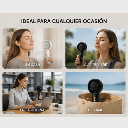 Ventilador Portátil de Alta Velocidad con Display Digital