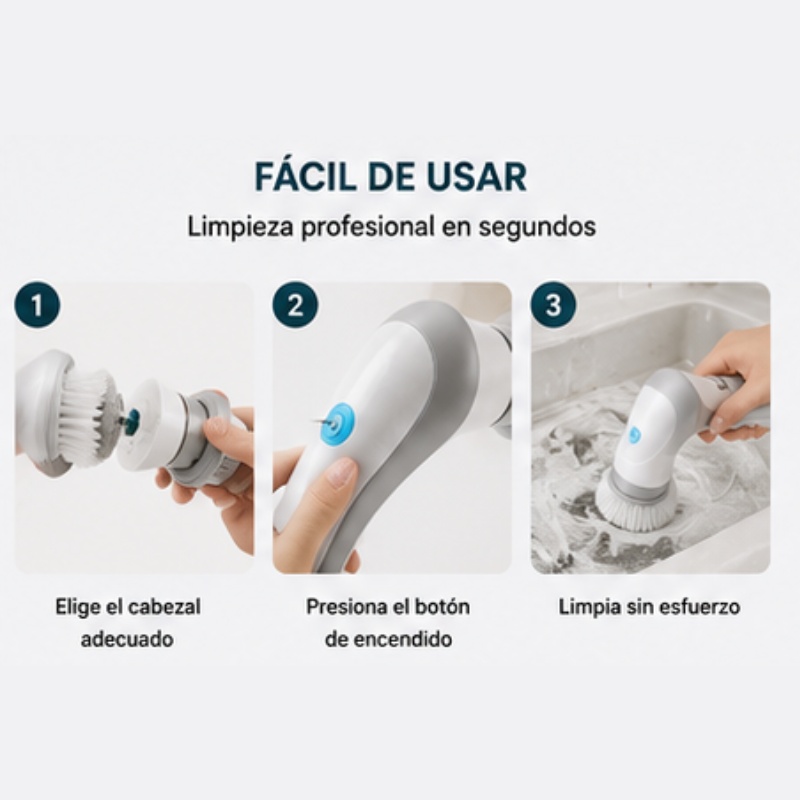 Cepillo de Limpieza Eléctrico Multifuncional