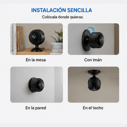 Mini Cámara de Vigilancia WiFi 1080HD — Pack 3 Unidades