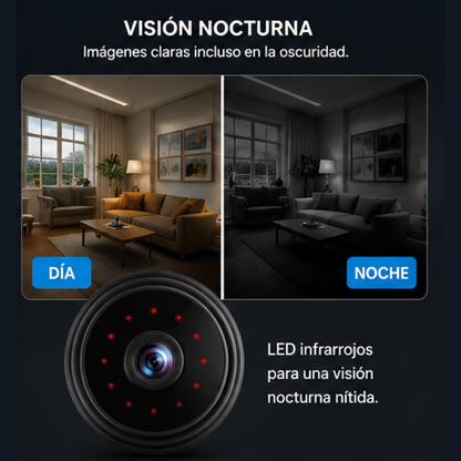 Mini Cámara de Vigilancia WiFi 1080HD — Pack 3 Unidades