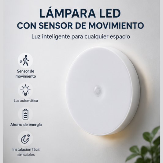 Luz LED con Sensor de Movimiento — Automática y Sin Cables