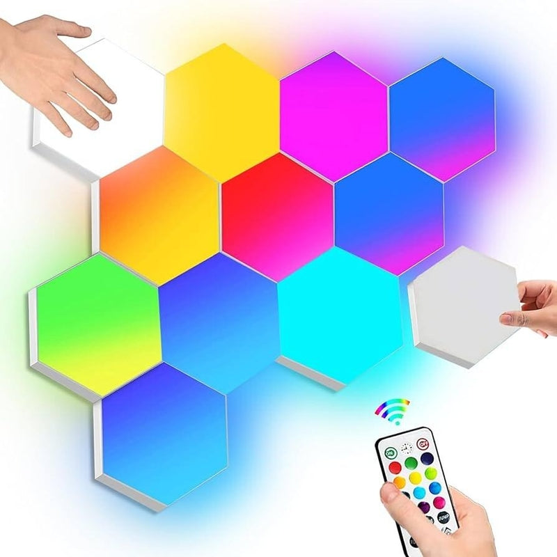 Luces LED Hexagonales RGB — Pack 6 Paneles + Mando a Distancia